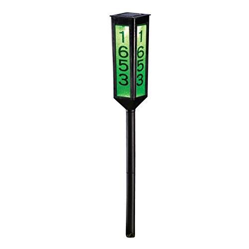 Collections Etc Solar Address Marker Stake Black 